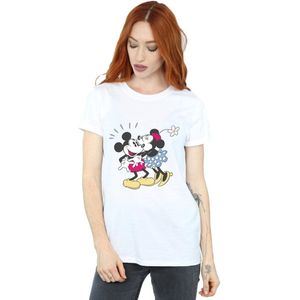 Li-cense Disney dames mickey en minnie mouse kiss katoenen vriendje t-shirt