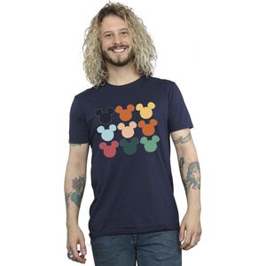 Li-cense Disney heren mickey mouse hoofden vierkant t-shirt