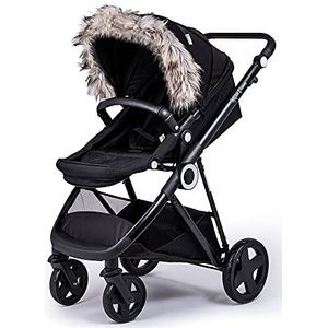 For Your Little One Bont Hood Trim Kinderwagen Compatibel op Peg Perego, Lichtgrijs