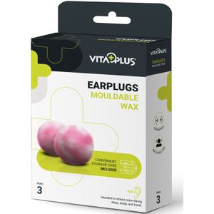 VitaPlus - Earplugs - Wax - Wit/Roze - Set van 6
