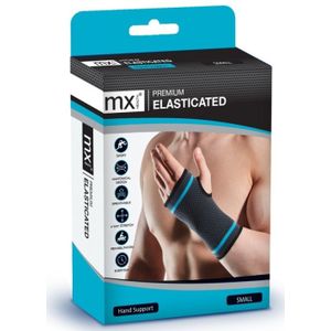 MX Health - Premium Elasticated Hand Support - Hand/polsbrace - Zwart - Elastisch Materiaal