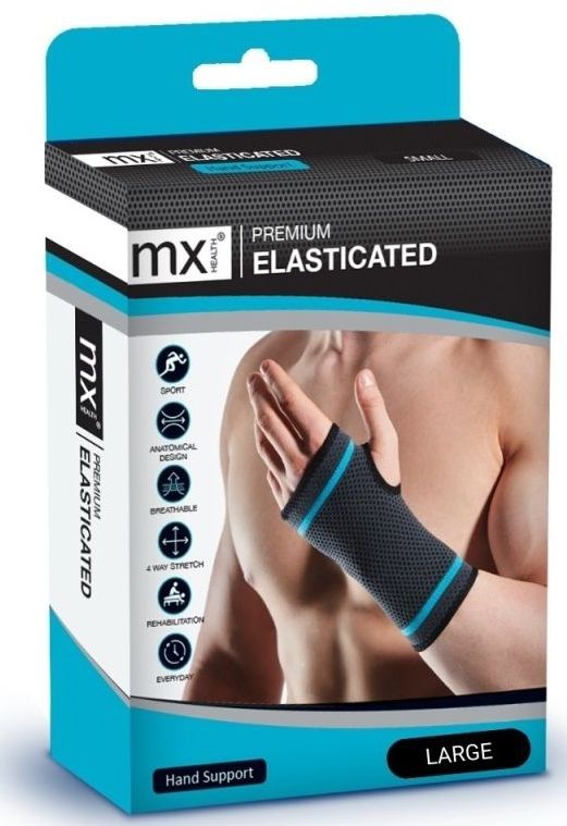 MX Health - Premium Elasticated Hand Support - Handbrace - Elastisch - Unisex