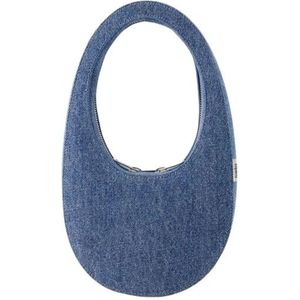 Coperni, Blauwe Denim Mini Swipe Tas Blauw, Dames, Maat:ONE Size