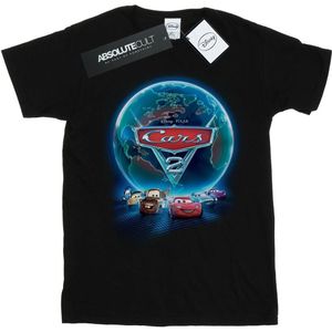 Li-cense Disney dames cars globe movie poster cotton boyfriend t-shirt