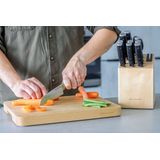 KitchenAid - Messenset - 11-delig - Hoogwaardig Japans Koolstofstaal - Berkenhouten Blok