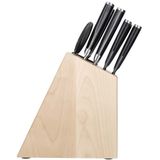 KitchenAid - Messenset - 11-delig - Hoogwaardig Japans Koolstofstaal - Berkenhouten Blok