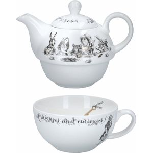 Theeset Voor één Set - Porseleinen Theepot & Kop Met Schotel, Blauw Vogel-bloemen Print, 400 Ml Fanquare Thee Voor één Theeset Voor één Set - Porseleinen Theepot & Kop Met Schotel, Blauw Vogel-bloemen Print, 400 Ml Fanquare Thee Voor één