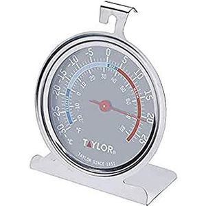 Taylor Pro koelkastthermometer om op te hangen, klassiek design, roestvrij staal, 10 cm, zilver