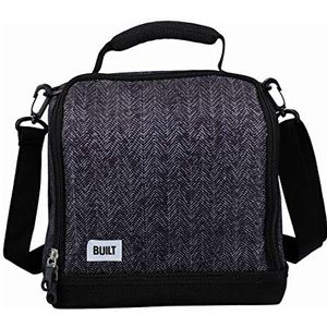 BUILT Geïsoleerde lunchtas, design: The Professional, polyester/PEVA, zwart, 18,5 x 24 x 26 cm