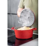 Braadpan, 24cm - 4 L - Rood - Lichtgewicht - Levenslange garantie - Geschikt voor inductie - MasterClass
