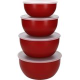 KitchenAid Beslagkom / Mengkom Core Keizerrood - met deksels - 4 Stuks
