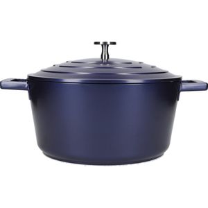 MasterClass Braadpan Blauw ø 24 cm / 4 Liter - Standaard anti-aanbaklaag