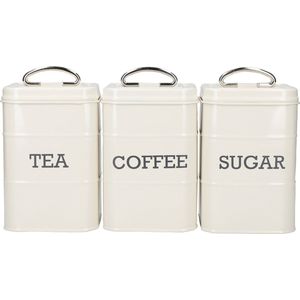 KitchenCraft Living Nostalgia Driedelige Set Voorraadbussen Voor Thee