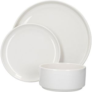 Servies Set, 12 Delig, Porselein, Wit - Mikasa | Camberlie