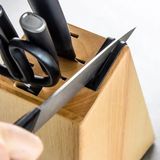 KitchenAid - Klassieke - 6-delige Messenset - Keukenmessen van Japans Staal - Rubberhout Houder