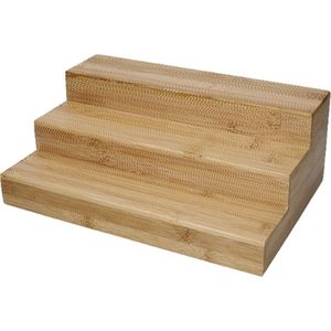 COPCO COP3TIERBAM Bamboe Drie Niveaus Kast Plank Organiser, Display Boxed, Hout, Bruin