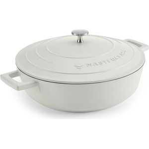 Braadpan, 28cm Laag - 2,5 L - Creme - Lichtgewicht - Levenslange garantie - Geschikt voor inductie - MasterClass