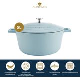 Braadpan, 28cm - 5 L -Licht Blauw - Lichtgewicht - Levenslange garantie - Geschikt voor inductie - MasterClass