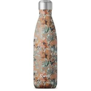 S'well Originele Forest Bloom thermosfles, 500 ml, van roestvrij staal, BPA-vrij, houdt dranken koud en warm