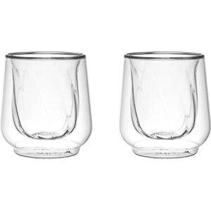 Cortado Koffieglazen, Kopjes, Set van 2 Stuks, 135 ML, Glas, Dubbelwandig - La Cafetière