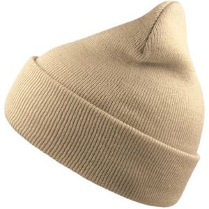 Absolute Apparel - Atlantis Wind Dubbele Laag Beanie met Omslag  (Beige)