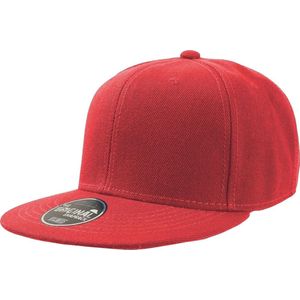 Atlantis Snap Back Flat Visor 6 Panel Cap  (Rood)