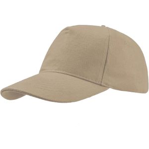 Atlantis Liberty Five Buckle Heavy Brush Cotton 5 Panel Cap (Khaki)