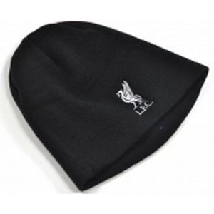 Liverpool FC Gebreide massa Crest Beanie Hat  (Zwart)