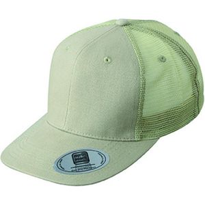 Myrtle Beach Volwassenen Unisex 6 Panel Flat Peak Cap (Kaki Groen)