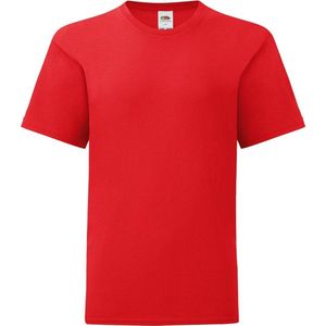 Fruit Of The Loom Iconisch T-shirt  Kinderen / Kinder (Rood)