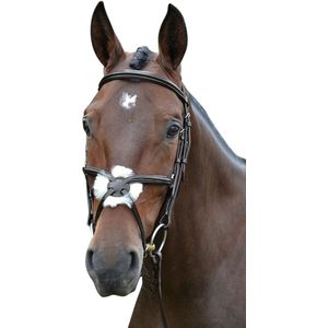 Hy Mexicaans Hoofdstel met Rubber Grip Reins (X-Small) (Bruin)