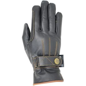 Hy5 Erwachsene Thinsulate Leder Winter-Reithandschuhe (S) (Schwarz/Tan-Naht)