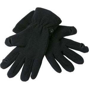 Myrtle Beach Volwassenen Unisex Touch Screen Fleece Handschoenen (Zwart)