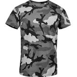 SOLS - Camo T-Shirt - Grijze Camo - Heren - Korte Mouwen