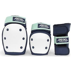 REKD Heavy Duty Triple Pad Set beschermingsset skateboard, volwassenen, uniseks, meerkleurig (blauw/mint), S