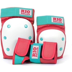 Rio Roller 3-Pack Bescherming Rood-Mint - Maat S