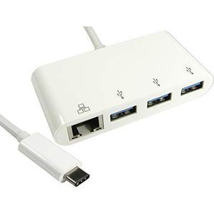 RS PRO USB 3.1 USB-hub, 1 USB-poorten, USB C, RJ45 (USB-C, 3 ports), Docking station + USB-hub