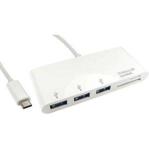 RS PRO USB 3.0 USB-hub, 3 USB-poorten, USB C, USB (USB-C, 3 ports), Docking station + USB-hub