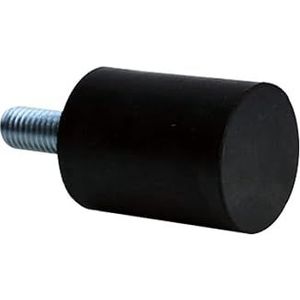 RS PRO Rubberen trildemper, buitendraad-buffer M8X25, Ø 40mm x 40mm, 45 Shore A, verpakking van 4 stuks