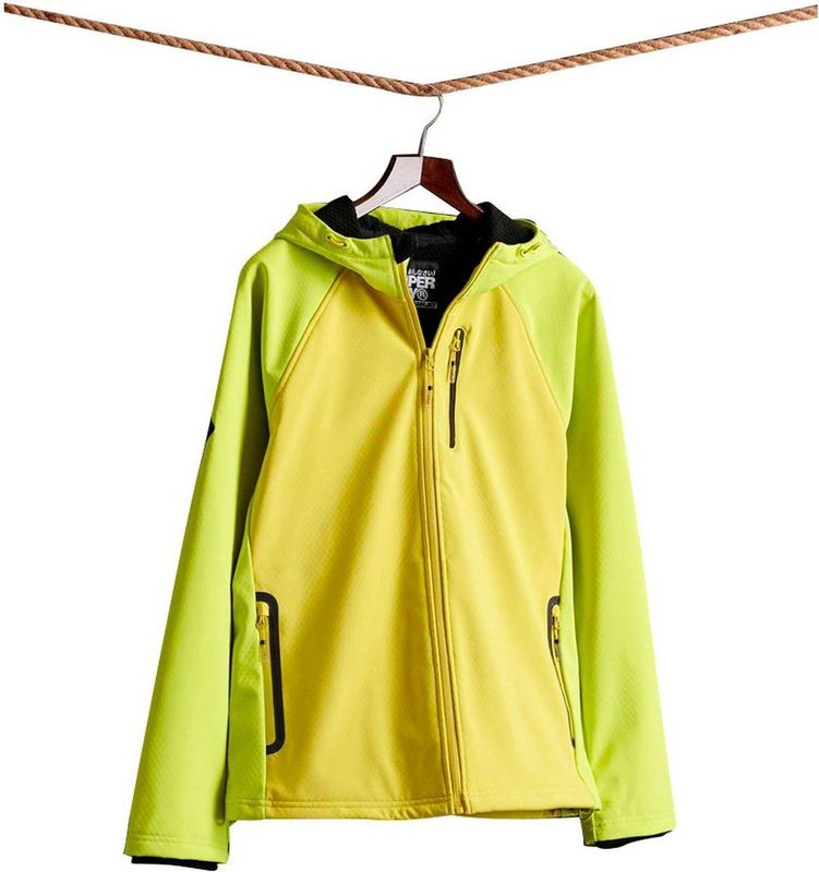 Superdry - Softshell Jas - Groen - Met Capuchon en Ritssluiting