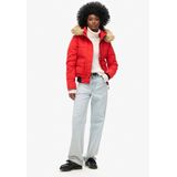 Superdry - Everest Bomberjack - Zwart - 100% Polyester - Afneembare Capuchon