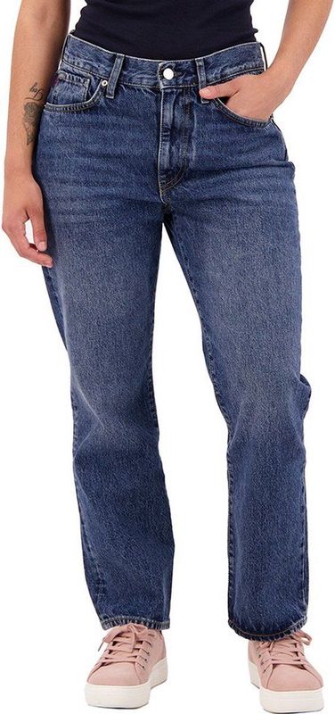 Superdry - Rechte Damesjeans - Hoge Taille - Indigokleding