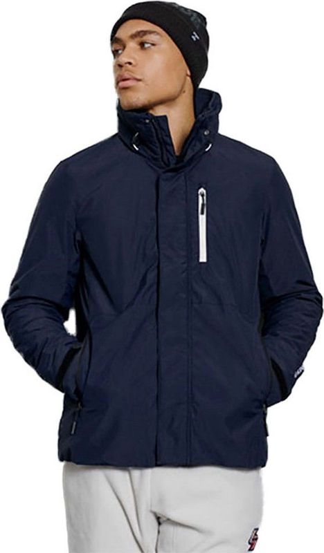Superdry - Energy Hurricane - Jasje - Blauw - Fleece Voering, Verstelbare Zoom, Ritssluiting