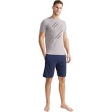 Superdry - Flex Korte Broek - Blauw - Polyester Katoen Elastaan