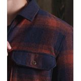 Superdry - Hunting Wool Overshirt - Blauw - Wol