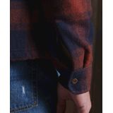 Superdry - Hunting Wool Overshirt - Blauw - Wol