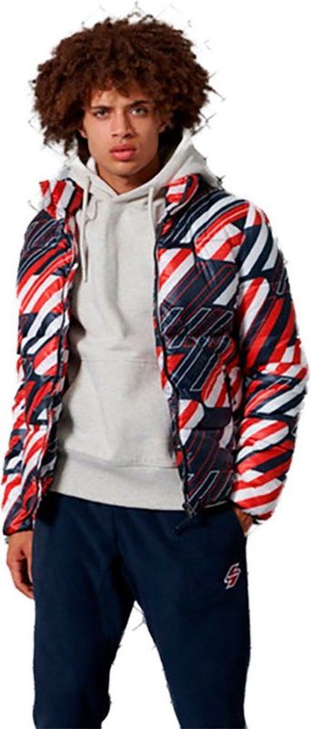 Superdry - Sportstyle Puffer Jas - Veelkleurig - Tussenjas