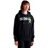 Superdry - Super 5 Deconstruct Hoodie - Zwart - Dames