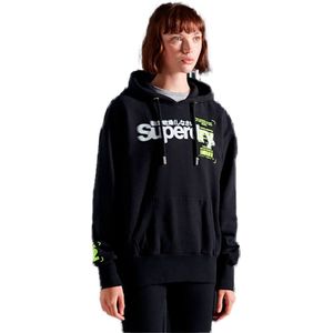 Superdry - Super 5 Deconstruct Hoodie - Zwart - Dames