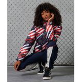 Superdry - Sportstyle Statement - Puffer Jas - Blauw - Gerecycled Polyester